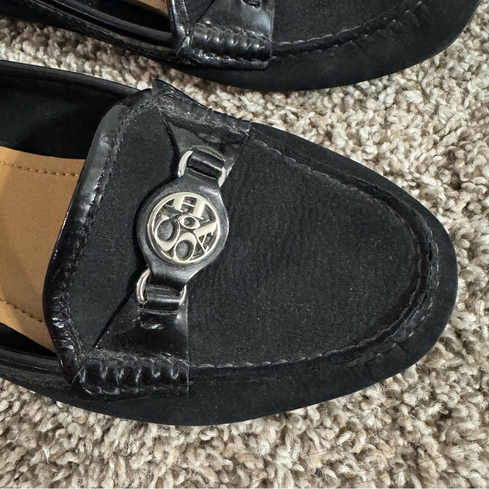 Coach Women's Black Loafers with Silver Accent Size 7 - Picture 5 of 15